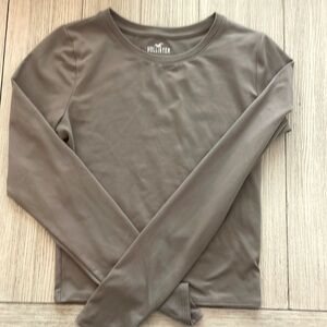 Hollister long sleeve top , taupe color
